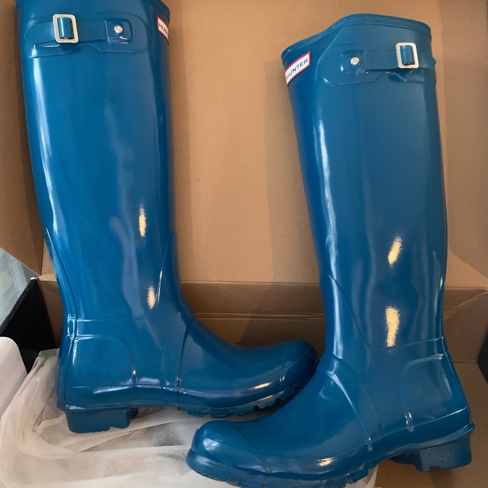 Hunter Original Gloss Rain Boots - Size 9.